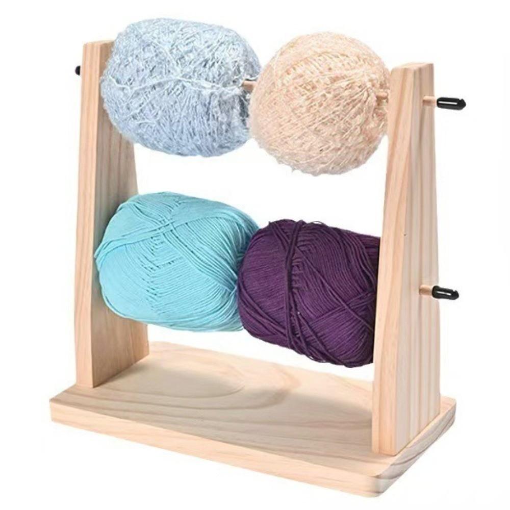 Vertical Rotating Wool Storage Rack Manual Yarn Spool Organizer Yarn Winder Thread Holder  Sewing