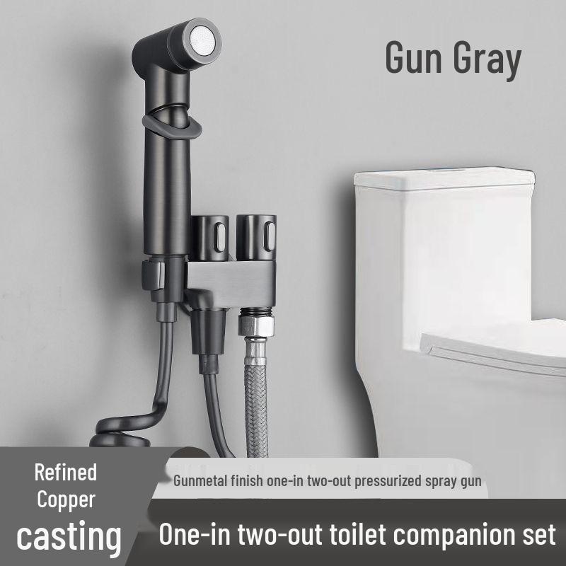 High-Pressure Stainless Steel Bidet Spray Set with Angle Valve