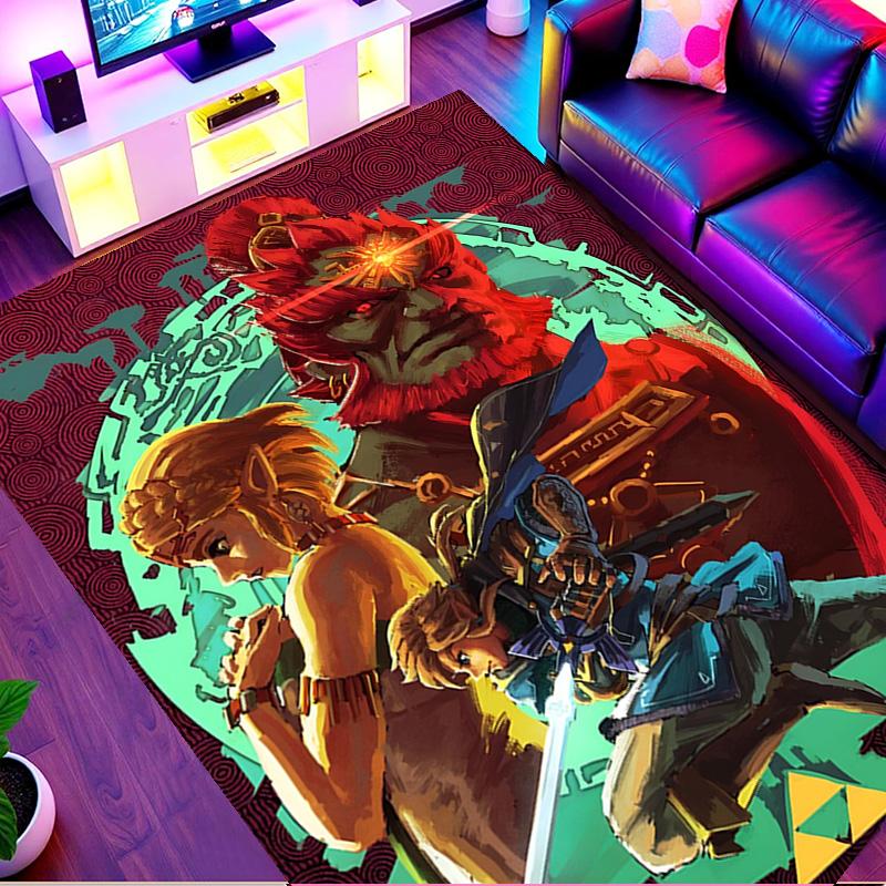 Video Games Print Rug, Washable Floor Carpet, For Entryway Dorm Laundry Room Office Study, Home Decor Birthday Christmas Gift
