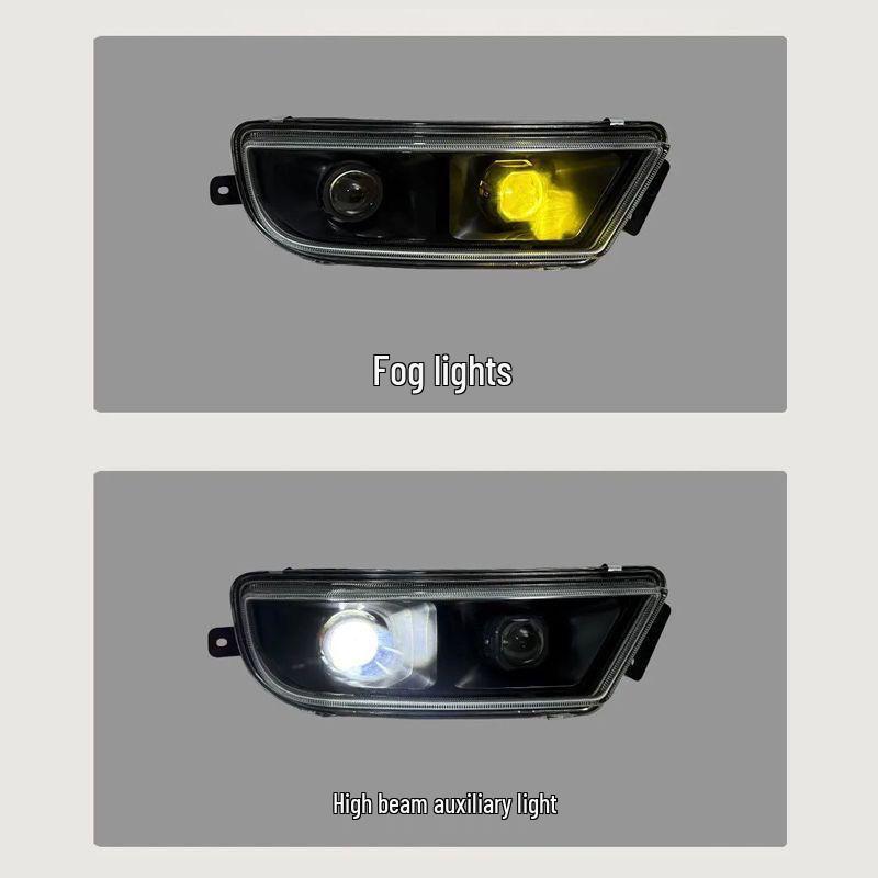 Jiefang J7 Adjustable LED Fog Light Assembly - Super Bright White Lens for High/Low Modification