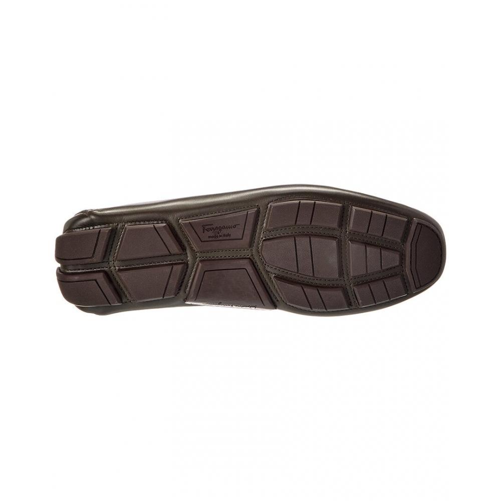Salvatore Ferragamo Ferragamo Newton Leather Loafer Green