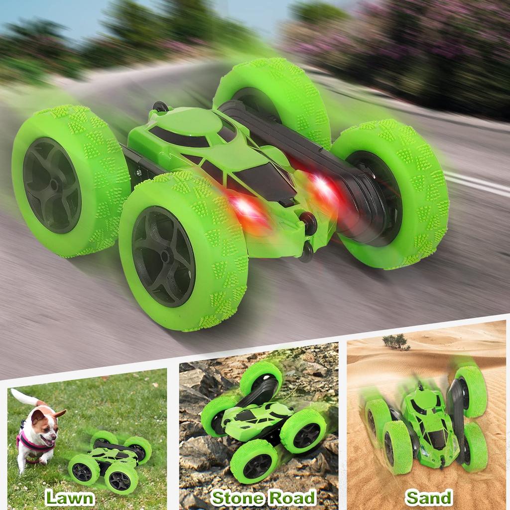 Tailtango RC Stunt Car for RC Car Toy with 2 Run Wireless Remote Control Car for Birthday Christmas Kids, 4-Wheel Drive, Double-Sided Driving,