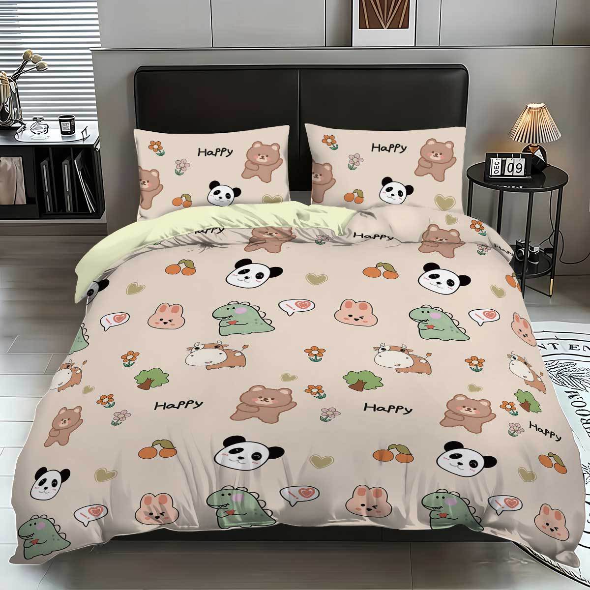 

Quilt Cover Tulip Print Quilt Cover Pillowcase Little Fresh Girl Bedding Three-Piece Home Textile 135x200