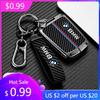 2025 Carbon Fiber Zinc Alloy Car Remote Smrat Key Case Protector Holder Bag Shell For BMW I3 I8 Series Keyless Keychain Acce