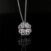 Four-Leaf Clover Moissanite Pendant: D Color, Two-Strand Women's Light Luxury Necklace, Instantly Passes Diamond Tester