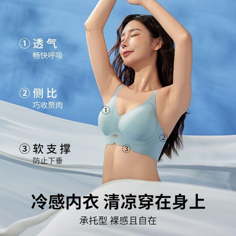 Women's Summer Refreshing and Breathable Collection of Secondary Breasts Anti-sagging and Seamless Cool Bra Cover Women