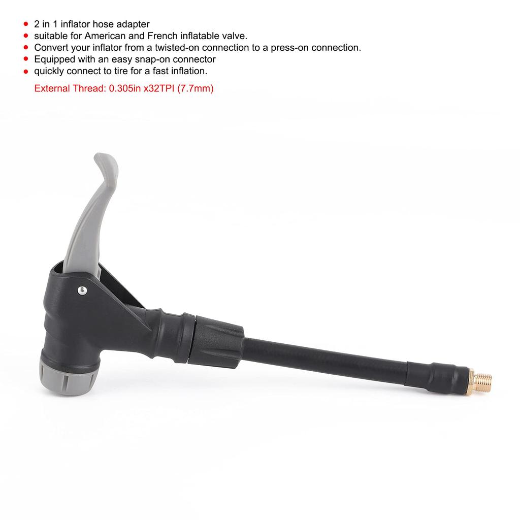 Tire Inflator Hose Adapter 2 in 1 Car Tire Inflator Hose Adapter Air Chuck