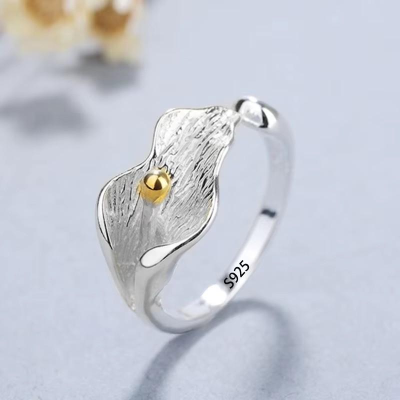 PANJBJ 925 Silver Stars Ring For Women Blue Crystal Opening Sweet Romance Irregular Versatile Jewelry Gift