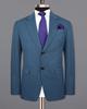River Bed Blue Single Breasted Blazer
