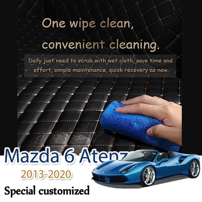 Leather Car Trunk Mat For Mazda 6 Atenza 2013- Cargo Liner Accessories Interior Boot