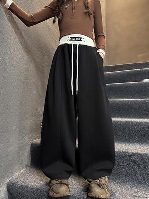 Pantaloni sportivi autunnali per bambina: Pantaloni alla moda con vita sagomata 2025