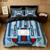Martini Pattern Bedding Quilt Set Quilt Cover Pillowcase Home Birthday Gift(1 * duvet cover + 2 * pillowcase, without core)
