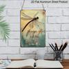 2D Flat, 1pc Vintage "Accept, Let Go, Have Faith" Dragonfly Aluminium Sign - 8"x12" Rustic Spiritual & Nature Decor, Inspirational Wall Art, Perfect