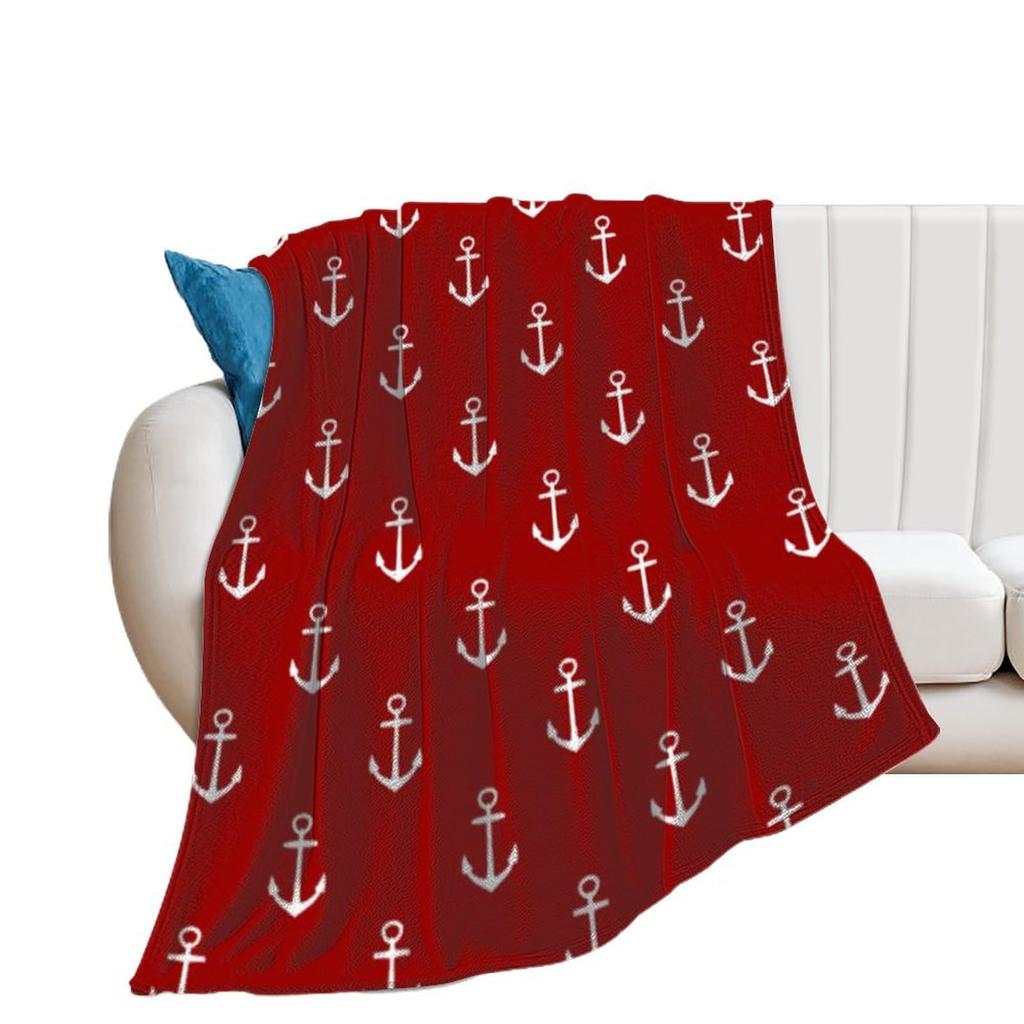 Anchor Digital Printed Blanket Flannel Blanket Office Travel Sofa Blanket Blanket