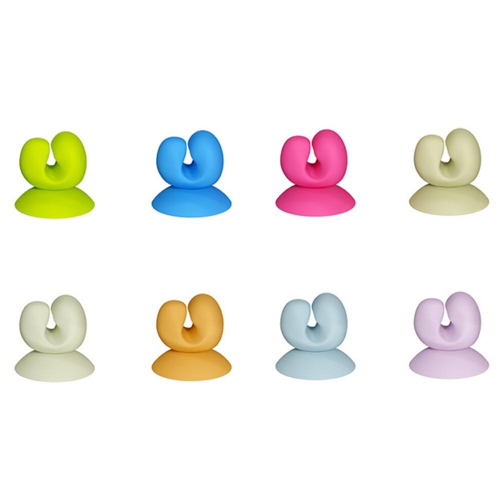 

Self Adhesive Suction Cup Toothbrush Holder Strong Hook Non Perforated Holder Household 1 PCS-Random Style