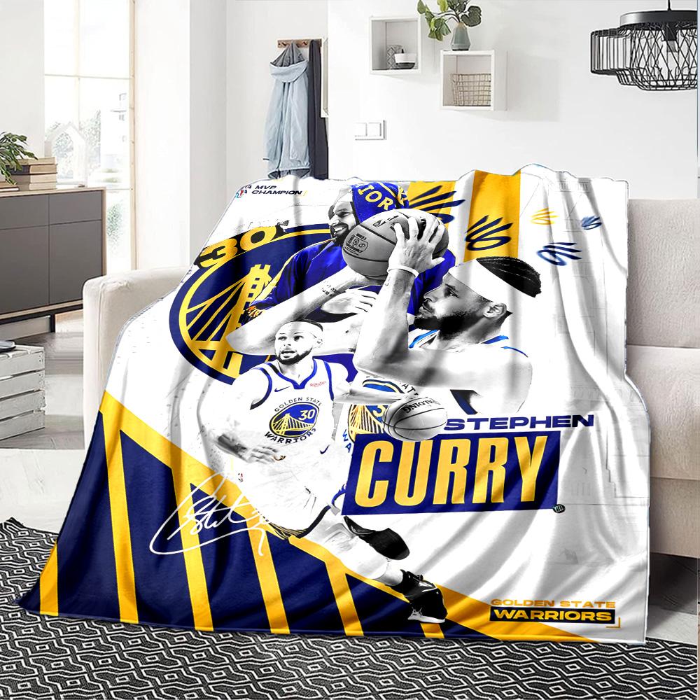 Golden State Warriors Curry Blanket Soft Warm Cozy Suitable for Picnics Livingroom Couch Four Seasons Universal Modern Gifts For Family Or Friends