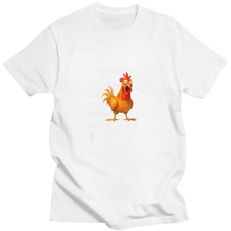I Did The Math The Answer Is FCawF Chicken Rooster Meme Tshirt Men Short Sleeve Clothing Loose Oversized 100 Cotton Tee Tops
