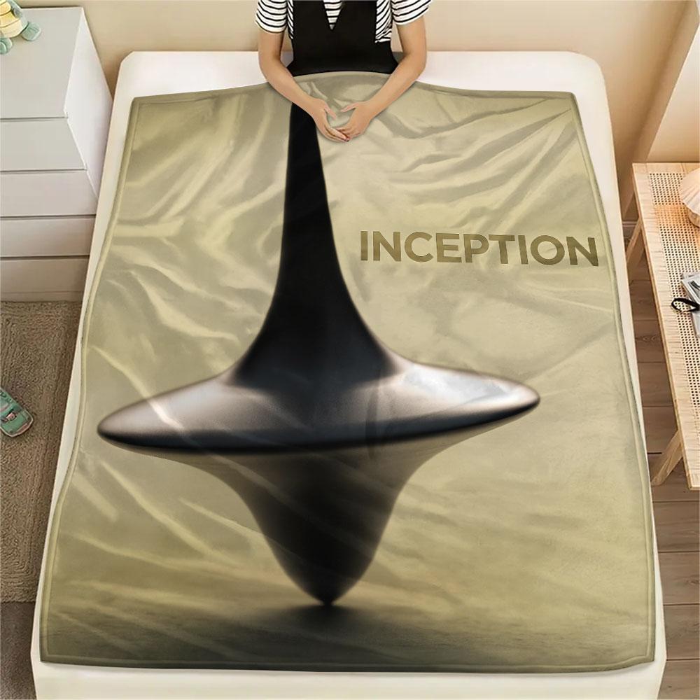 Inception Printed Flannel Blanket, soft throw for bedroom sofa, washable, fan merchandise, great gift.