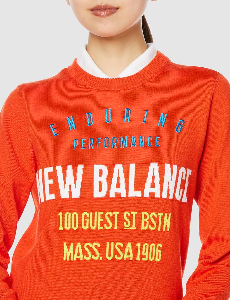 Golf Thermal Crew Neck Knit Moisture Absorbent Quick 0 [New Balance] (BIELLAYARN Drying) / Women's / 012-1270505 102_Red [S]