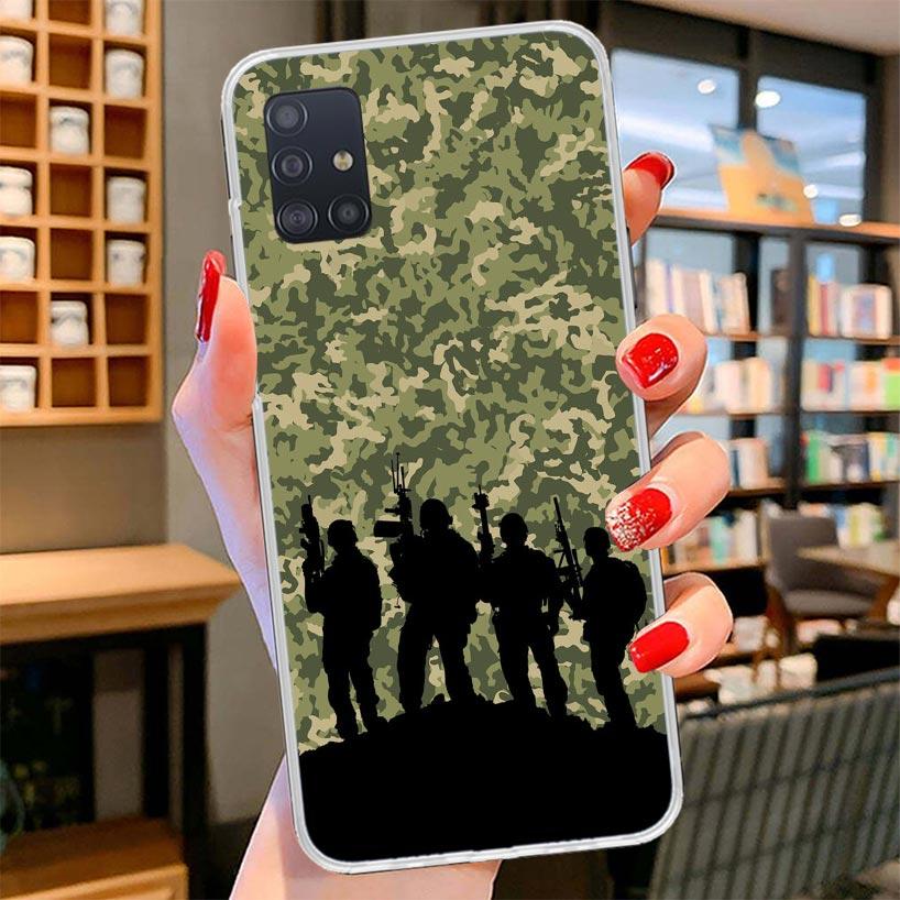 Camouflage Military Cover Phone Case For Samsung Galaxy A12 A22 A32 A52 A72 A02S Phone Case Note 20 Ultra 10 S10 Plus A51 A71 A5