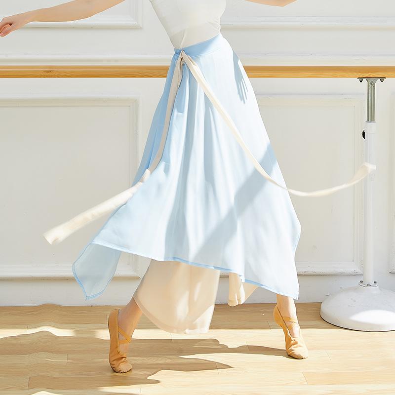 Women's Loose and Flowing Chiffon Dance Pants; Classical Dance Performance Costume; Practice Wide-leg Pants