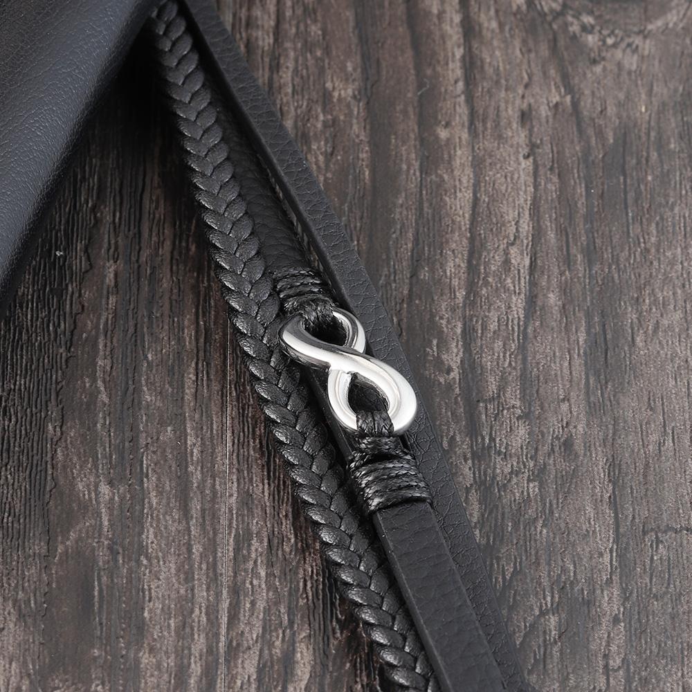 Trendy Jewelry Leather Bracelet Men Stainless Steel Bracelets Multilayer Braided Rope Chain for Male Jewelry Classic