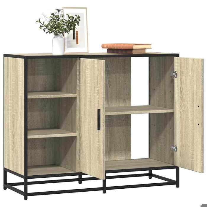VidaXL Buffet chêne sonoma 92x35x76 cm bois d'ingénierie 849020