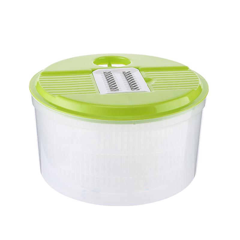 Multifunctional Hand-Cranked Vegetable Dehydrator Salad Spinner with Cutting Board Blades