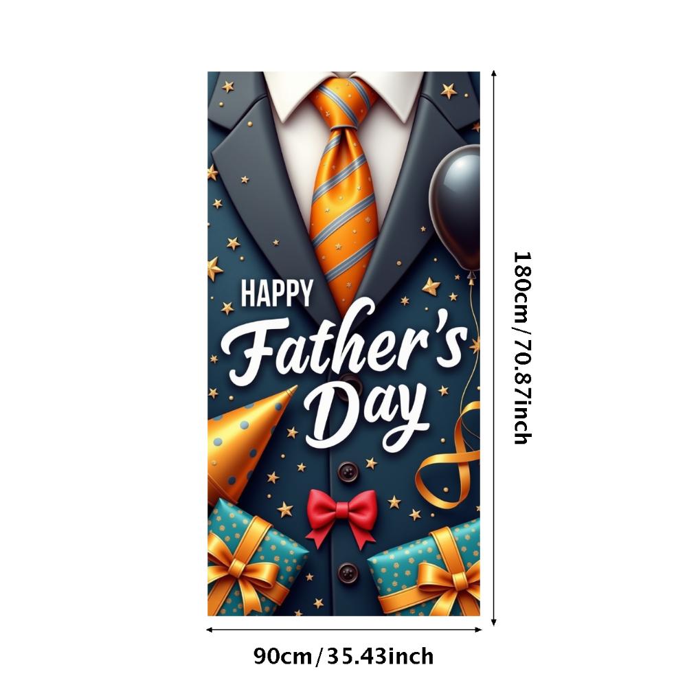 Father's Day Banner Polka Dot Pattern Party Decoration Happy Father's Day Gift Decor Event Banner For Party Background Indoor