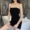 Robe Fourreau Sexy pour Femmes Noire Sans Manches Halter Vêtements de Club Bodycon Solide Mini Robe Robes Féminines Vêtements d'Été Pour Robe