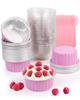 Disposable Muffin Cups Dome Lids Aluminum Foil Cupcake Cups Liners, Muffin Molds, Baking Tools, Kitchen Gadgets, Pancake Molds