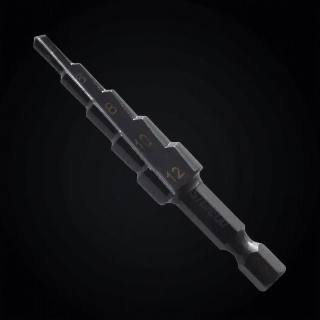 1PC Nitridized Coated HSS Hexagon Shank Taper Step Bit for Drilling Wood Plastic PVC Board