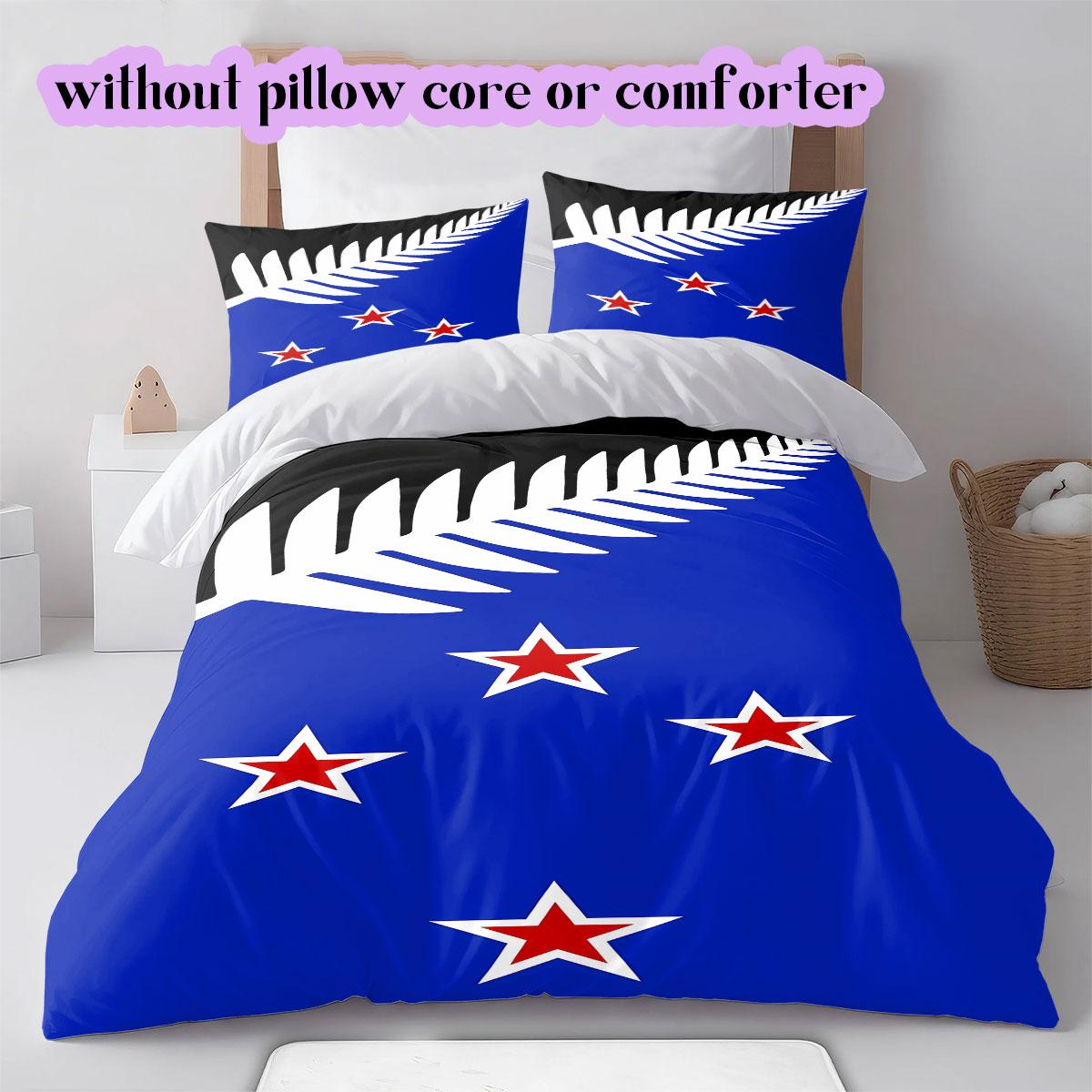 

New Zealand national rugby Pattern Bedding,Quilt Set Quilt Cover Pillowcase Home Birthday Gift (1*duvet cover+2*pillowcase,without core) 135x200cm