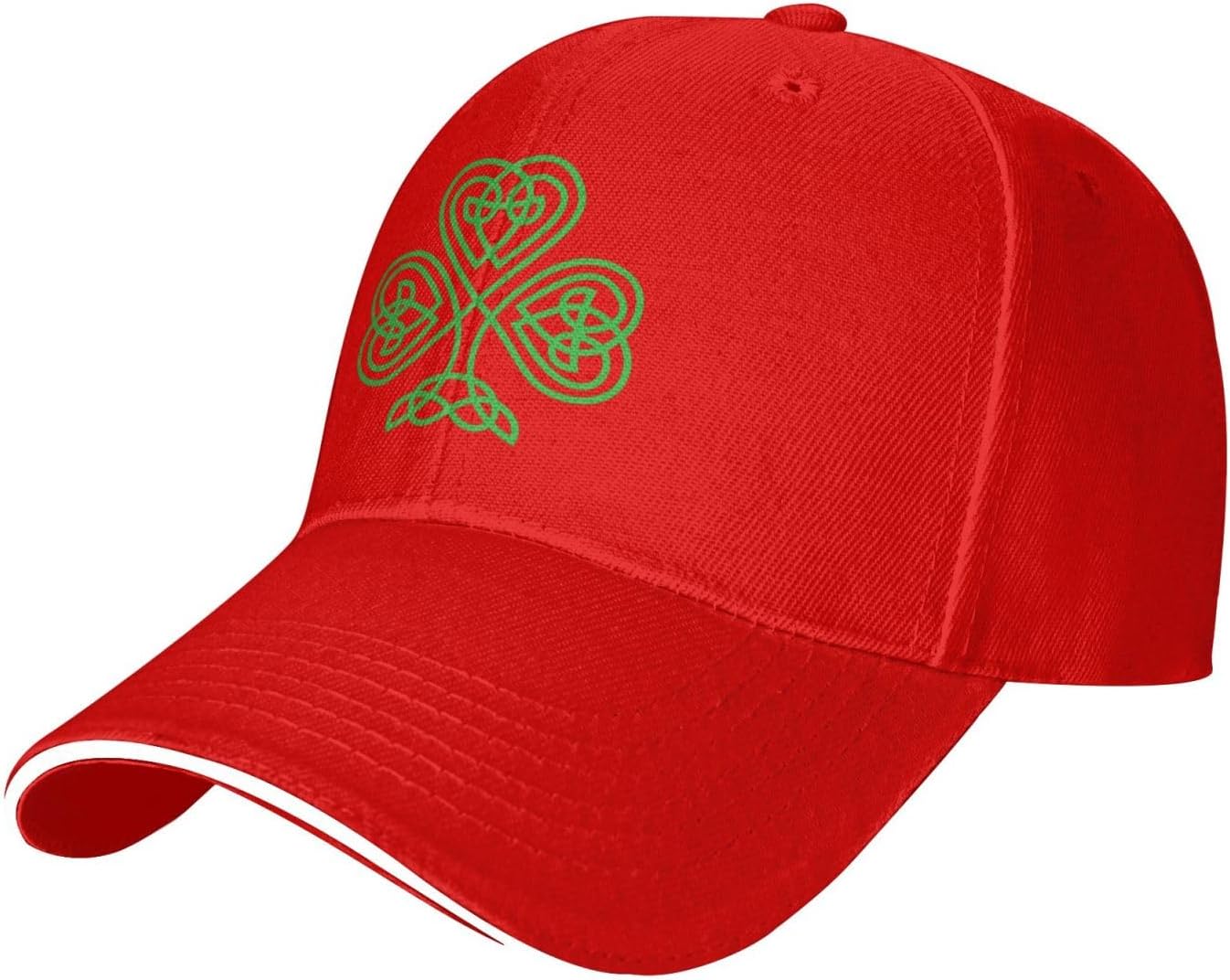 Celtic Knot Shamrock Irish Baseball Cap Adjustable Polyester Casual Summer Hat Adult Unisex One Size
