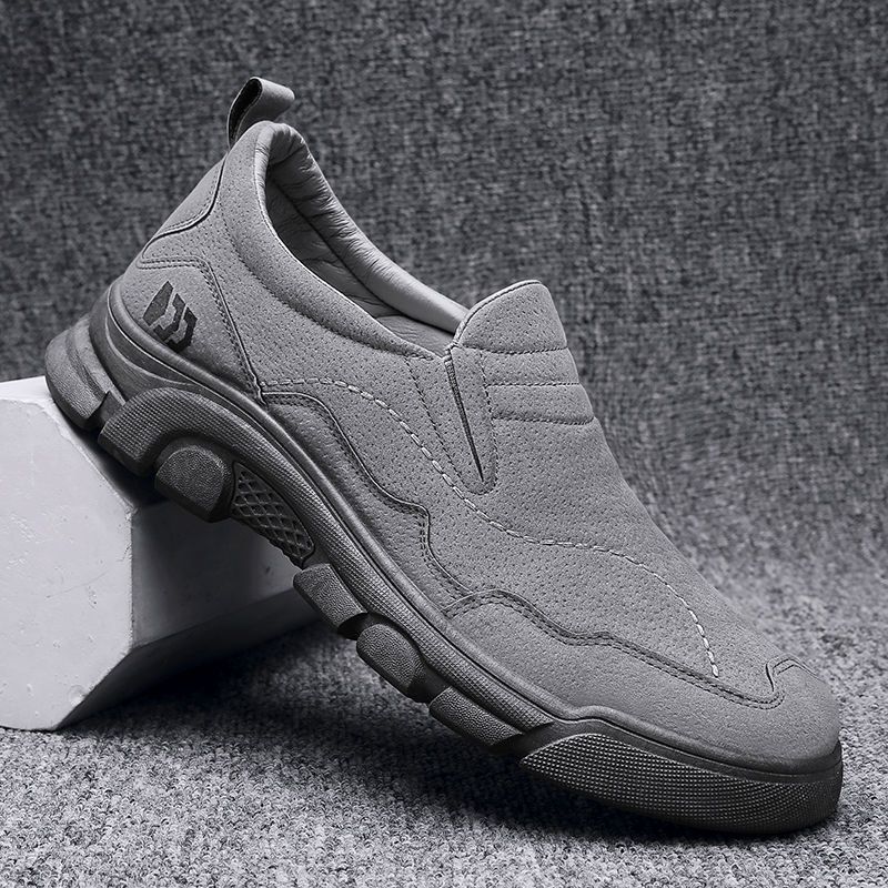 Мужская обувь однотонная весенне-осенняя универсальная износостойкая противоскользящая — фото 3