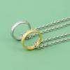 Lord of The Finger Rings Necklace Movie With The Same Inside and Outside 3D Engraving Spanish Sanskrit Necklace