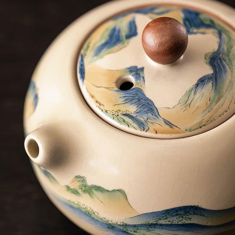 New Ru Kiln Gongfu Tea Pot - Xishi Ceramic Teapot for Brewing