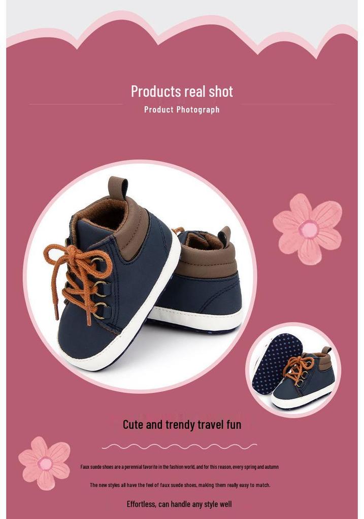 Non-Slip Canvas Baby Walking Shoes: Soft Sole, Breathable, and Protective for 0-1 Year Olds