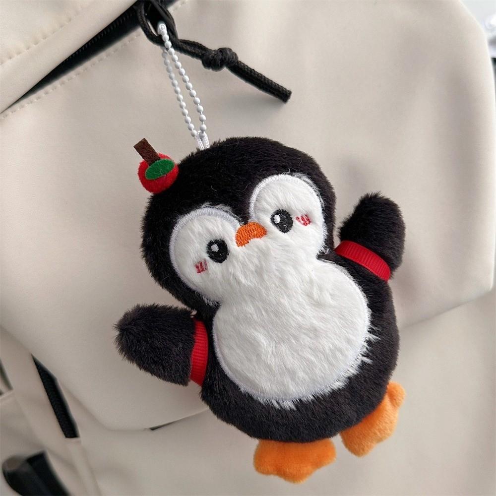 Soft Plush Squeaking Penguin Keychain Penguin Doll Stuffed Doll Pendant Car Key Ring Kid Gifts
