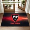 Crystal Velvet Square Rug Custom NameVfB Stuttgart FC Pattern Non Slip Home Floor Decor Rug