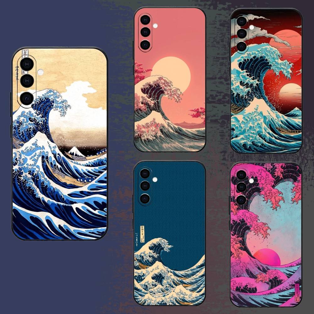 The Great Wave Off Kanagawa Phone Case For Samsung Galaxy A73,A72,A71,A70,A52,A51 Others Soft Black Cover