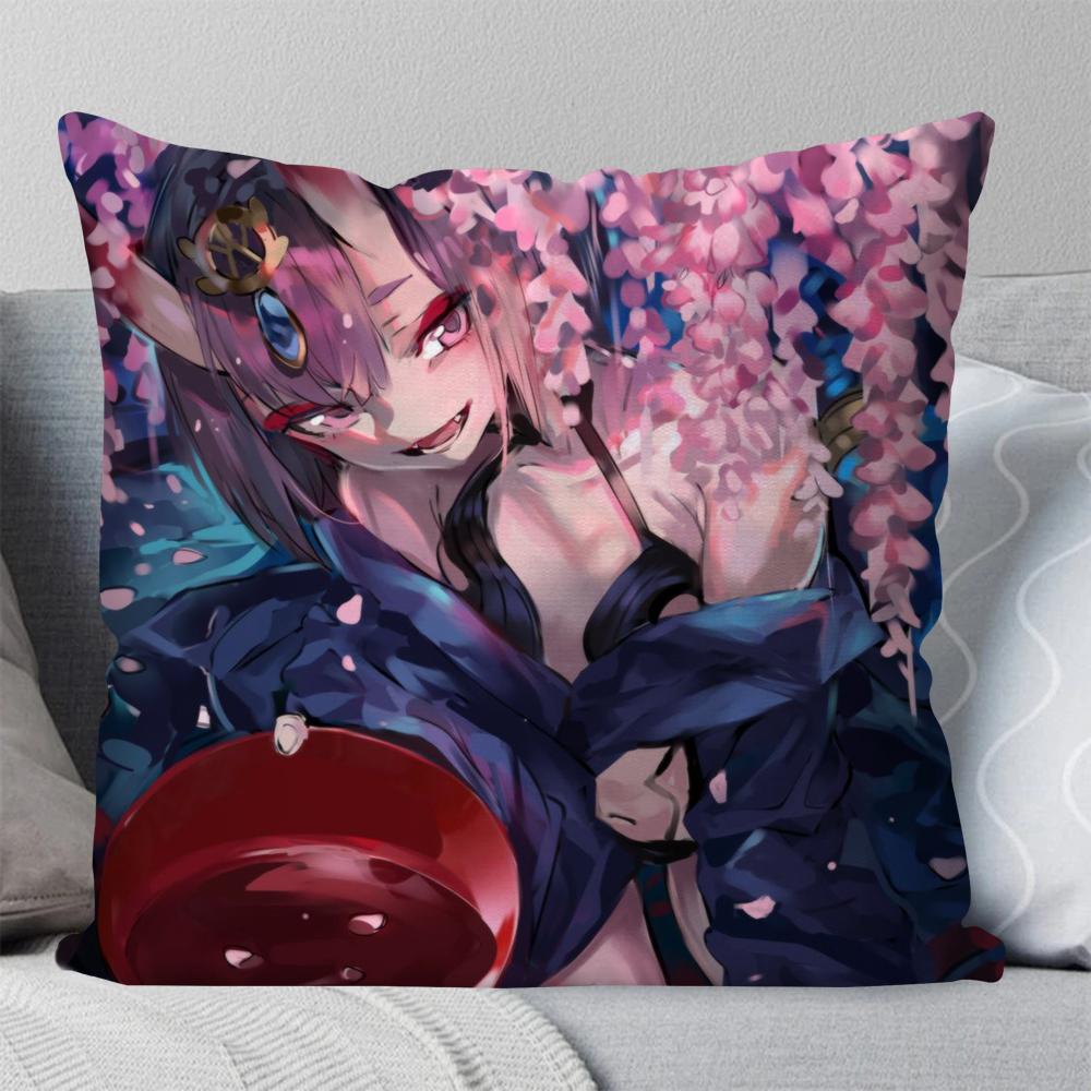 Shuten Douji Animiertes Spiel Fate Grand Order Kissenbezug Quadratisches Kissen Schlafzimmer Sofa Freizeit Auto Wohnzimmer Heimdekoration 40X40