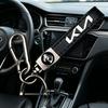 ZBAX1 Men Womens Luxury Leather Keychain Retro Keychain with Car Logo for Kia Rio Soul Seltos Forte K5 K3 Niro Sorento Stinger Sportag