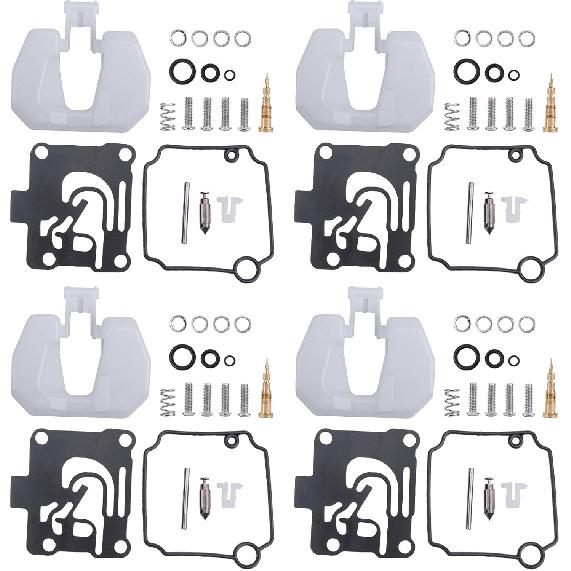 4 Set 62Y-W0093-10 Carburetor Rebuild Kit for Yamaha 40 45 50 HP Outabord 4-Stroke Engines Carb Kit 62Y-W0093-00 Carburetor Repair Kit