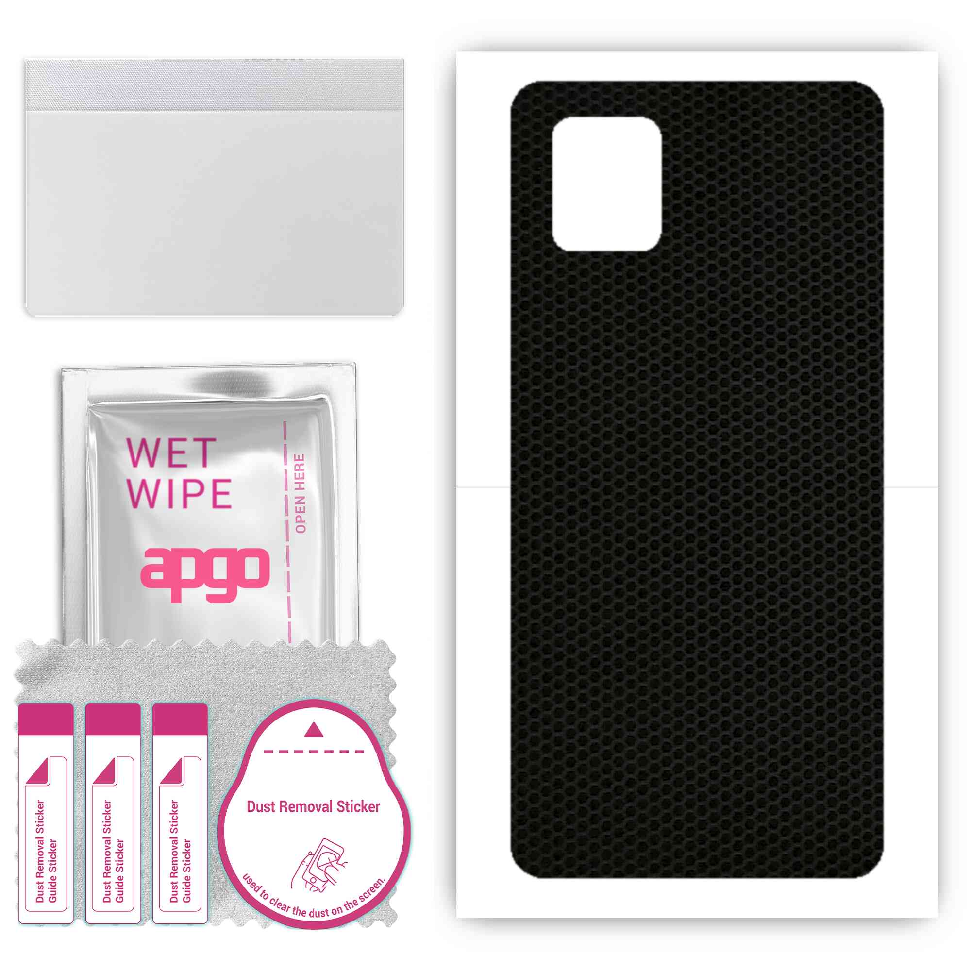 

apgo Protective Skin Sticker for the back compatible with Samsung Galaxy Note 10 Lite, Wrap Film, Foil, Vinyl - Pattern Matrix