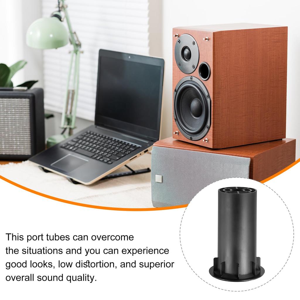 Uxcell 6pcs X Speaker Port Subwoofer Bass Box Bass Woofer Speaker Bass Air Port for Speaker Cabinets 75x150mm/3 6" Tubes, Tubes, Box, Box, DJ/PA