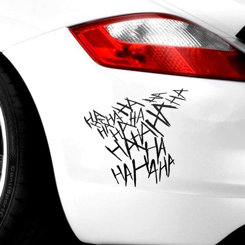 Funny motorcycle helmet sticker Hahaha Reflective Type Motorbike Vinyl Waterproof For Bumper Refrigerator Door Car Headlights