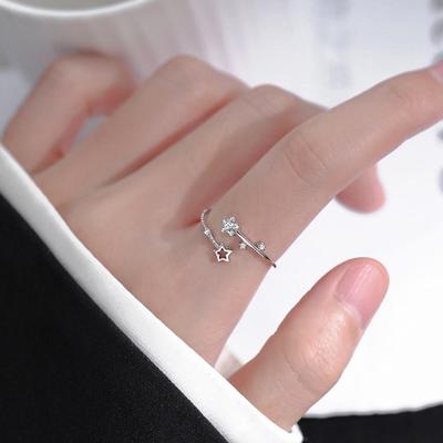 Star Ring - Women's Luxury, Unique, Open Style Ring, Cool and Distant Style Finger Ring, Small-Scale Jewelry