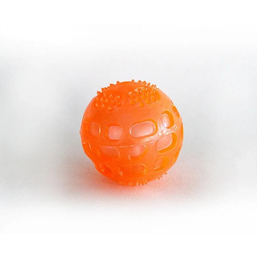 Pet Dog Cat Puppy Sounding Toy Polka Squeaky Tooth Cleaning Ball Playing Pet Teeth Chew Rubber Toy Pet Dental Care Accessories