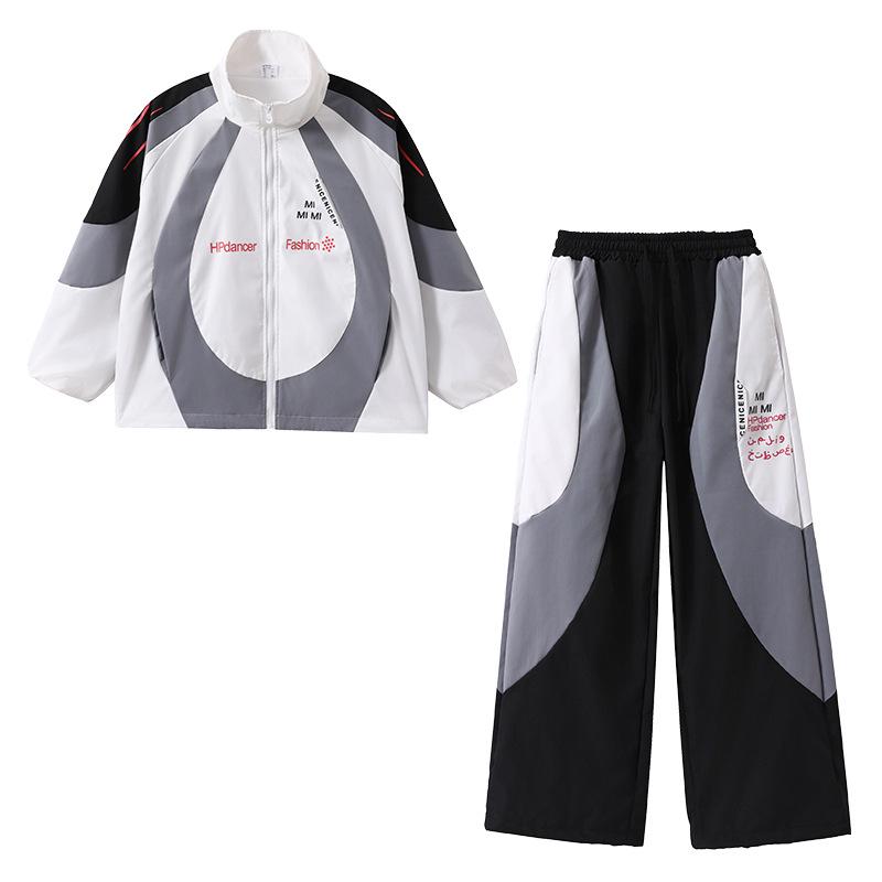 Hip-Hop Performance Outfit für Kinder - Herbst/Winter Sportset, Coole Street Dance Uniform für Jungen & Mädchen